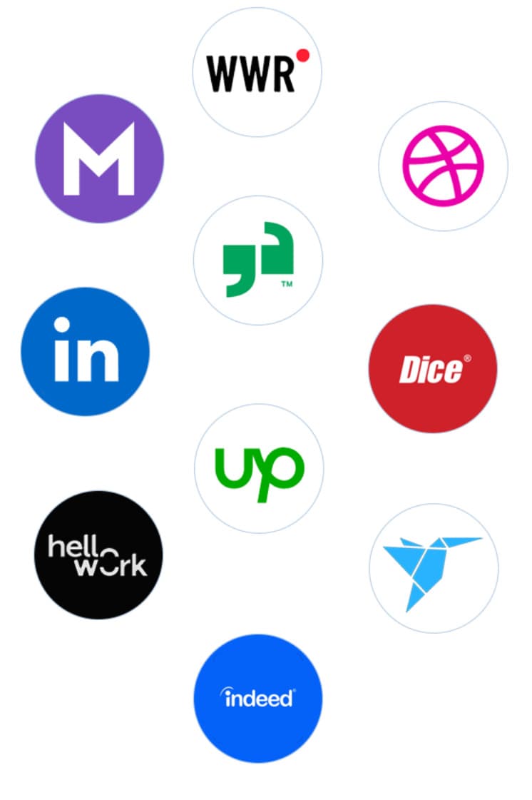 Recruiting platforms icons